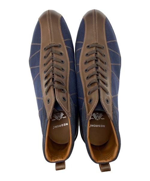 negroni（ネグローニ）negroni (ネグローニ) ドライビングシューズ ネイビー×ブラウン サイズ:27㎝の古着・服飾アイテム