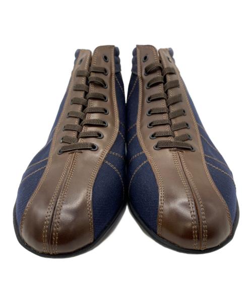negroni（ネグローニ）negroni (ネグローニ) ドライビングシューズ ネイビー×ブラウン サイズ:27㎝の古着・服飾アイテム