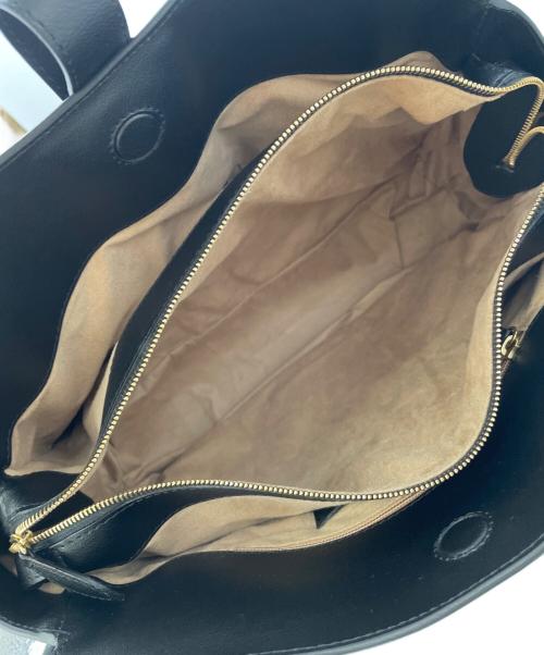 BOLDRINI SELLERIA（ボルドリーニ セレリア）BOLDRINI SELLERIA (ボルドリーニ セレリア) レザートートバッグ ブラックの古着・服飾アイテム