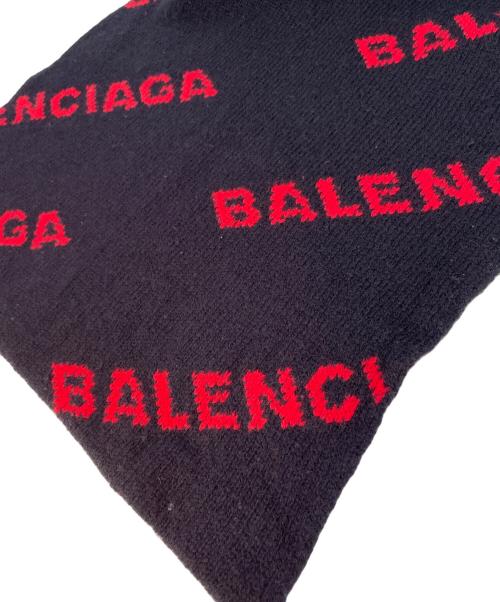 BALENCIAGA（バレンシアガ）BALENCIAGA (バレンシアガ) マフラー ネイビー×レッドの古着・服飾アイテム