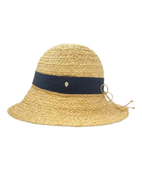 HELEN KAMINSKI（ヘレンカミンスキー）HELEN KAMINSKI (ヘレンカミンスキー) クロシュートハット ナチュラル×ブラックの古着・服飾アイテム