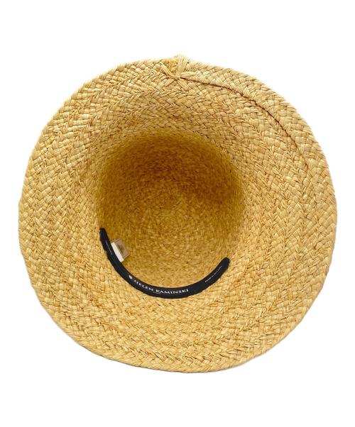 HELEN KAMINSKI（ヘレンカミンスキー）HELEN KAMINSKI (ヘレンカミンスキー) クロシュートハット ナチュラル×ブラックの古着・服飾アイテム
