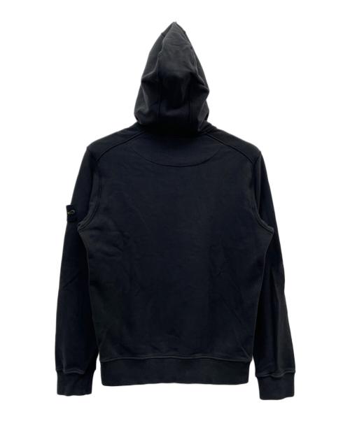 STONE ISLAND（ストーンアイランド）STONE ISLAND (ストーンアイランド) ガーメントダイコットンプルオーバーフーディー ブラック サイズ:Lの古着・服飾アイテム