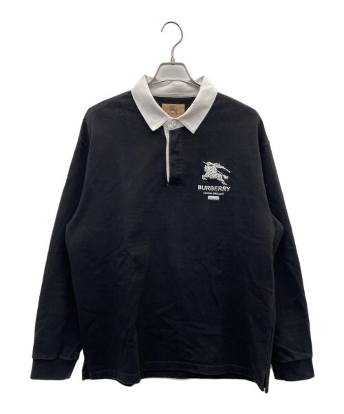 SUPREME（シュプリーム）SUPREME (シュプリーム) BURBERRY (バーバリー) ラグビーシャツ ブラック サイズ:Lの古着・服飾アイテム