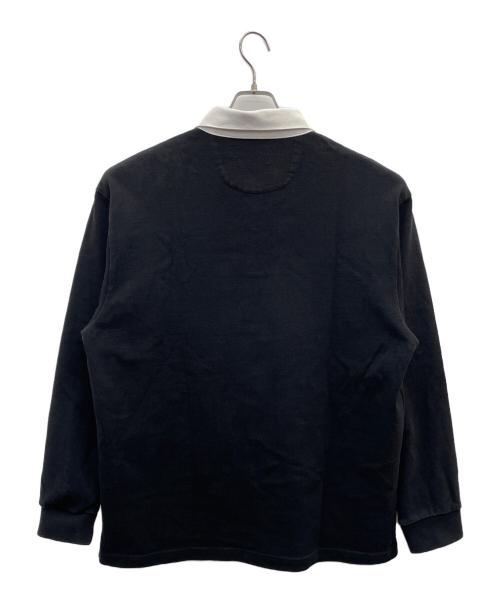 SUPREME（シュプリーム）SUPREME (シュプリーム) BURBERRY (バーバリー) ラグビーシャツ ブラック サイズ:Lの古着・服飾アイテム