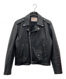 EXCELLED（エクセル）の古着「ダブルライダースジャケット」｜ブラック