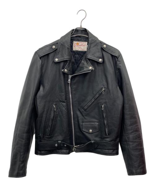 EXCELLED（エクセル）EXCELLED (エクセル) ダブルライダースジャケット ブラック サイズ:42Lの古着・服飾アイテム