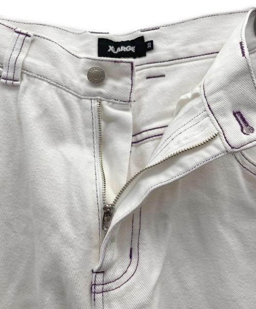 X-LARGE（エクストララージ）X-LARGE (エクストララージ) STITCH WIDE PANTS ホワイト サイズ:76cm (W30)の古着・服飾アイテム