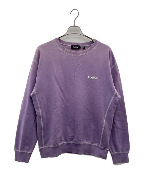 X-LARGE（エクストララージ）X-LARGE (エクストララージ) STITCH CREWNECK SWEAT パープル サイズ:Ｍの古着・服飾アイテム