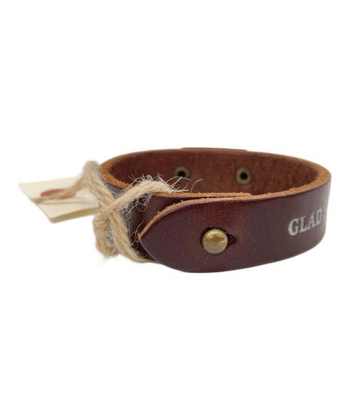 GLAD HAND&Co.（グラッドハンド）GLAD HAND&Co. (グラッドハンド) レザーブレスレッド ブラウン サイズ:Lの古着・服飾アイテム