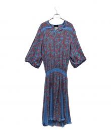 diane freis（ダイアンフレイス）の古着「長袖ワンピース」｜ブルー