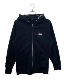 stussy（ステューシー）の古着「ジップパーカー」｜ブラック