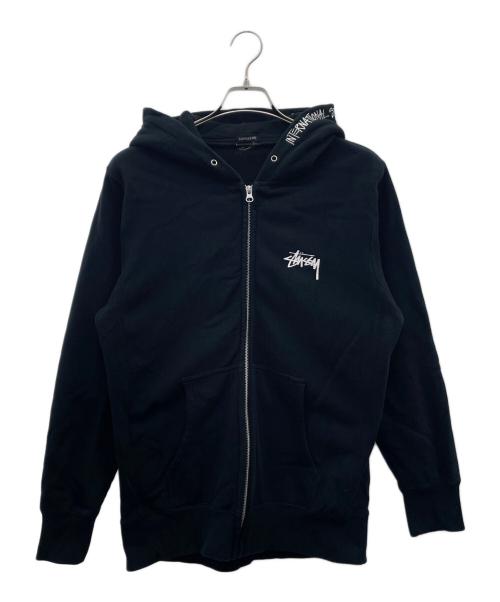 stussy（ステューシー）stussy (ステューシー) ジップパーカー ブラック サイズ:Ｍの古着・服飾アイテム