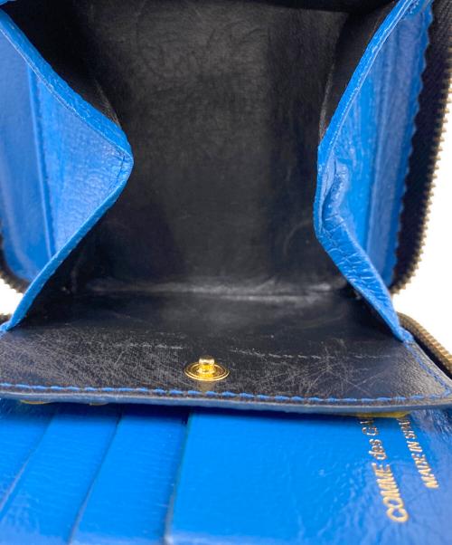 COMME des GARCONS（コムデギャルソン）COMME des GARCONS (コムデギャルソン) 2つ折り財布 ブラック×ブルーの古着・服飾アイテム