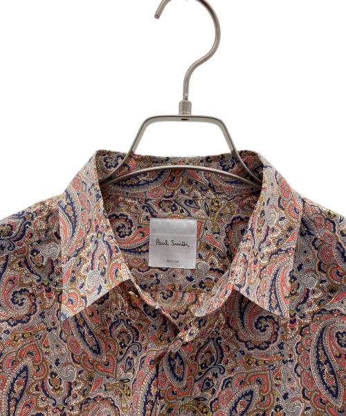 PAUL SMITH（ポールスミス）PAUL SMITH (ポールスミス) 長袖シャツ オレンジ×ネイビー サイズ:Mの古着・服飾アイテム