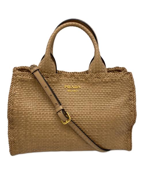 PRADA（プラダ）PRADA (プラダ) 2WAYバッグ ベージュの古着・服飾アイテム