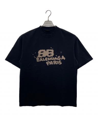 専用バレンシアガ Tシャツ カットソー 半袖 ロゴ balenciaga 中古・古着通販】BALENCIAGA (バレンシアガ) 半袖カットソー ブラック