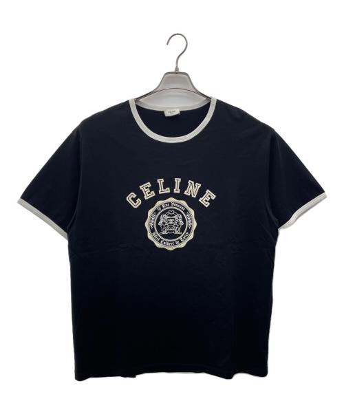 CELINE（セリーヌ）CELINE (セリーヌ) BLASON ルーズ Tシャツ ブラック サイズ:ＸＬの古着・服飾アイテム