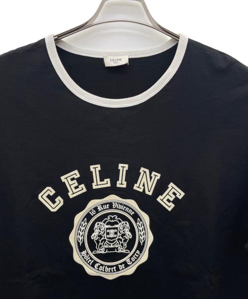CELINE（セリーヌ）CELINE (セリーヌ) BLASON ルーズ Tシャツ ブラック サイズ:ＸＬの古着・服飾アイテム