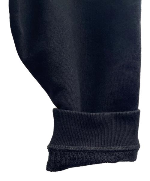 Maison Margiela（メゾンマルジェラ）Maison Margiela (メゾンマルジェラ) ロゴ刺繍プルオーバーフーディ ブラック サイズ:46の古着・服飾アイテム