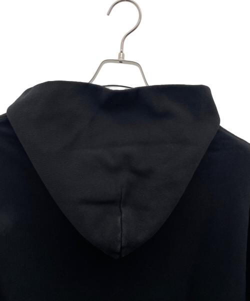 Maison Margiela（メゾンマルジェラ）Maison Margiela (メゾンマルジェラ) ロゴ刺繍プルオーバーフーディ ブラック サイズ:46の古着・服飾アイテム