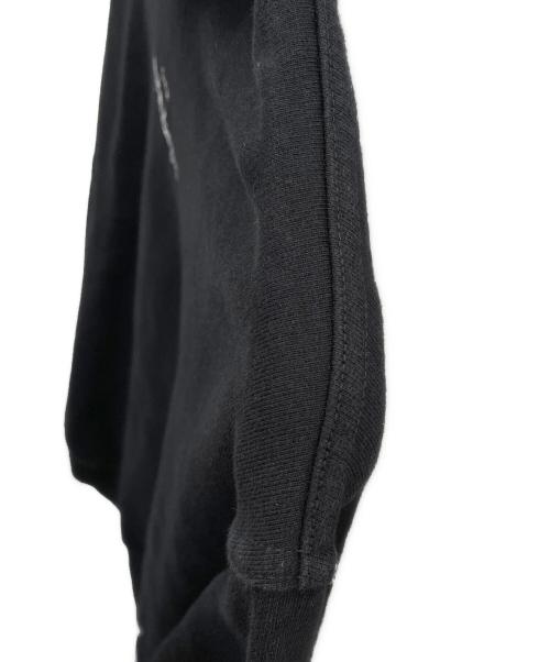 Maison Margiela（メゾンマルジェラ）Maison Margiela (メゾンマルジェラ) ロゴ刺繍プルオーバーフーディ ブラック サイズ:46の古着・服飾アイテム