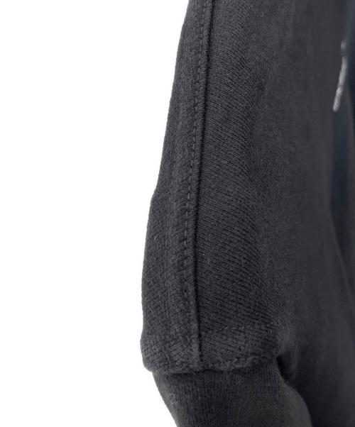 Maison Margiela（メゾンマルジェラ）Maison Margiela (メゾンマルジェラ) ロゴ刺繍プルオーバーフーディ ブラック サイズ:46の古着・服飾アイテム