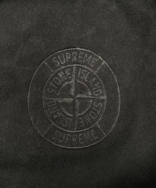 STONE ISLAND（ストーンアイランド）STONE ISLAND (ストーンアイランド) SUPREME (シュプリーム) Dust Treatment Hoodie ブラック サイズ:Lの古着・服飾アイテム