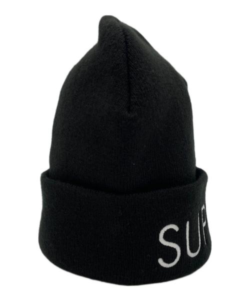SUPREME（シュプリーム）SUPREME (シュプリーム) ニット帽 ブラックの古着・服飾アイテム