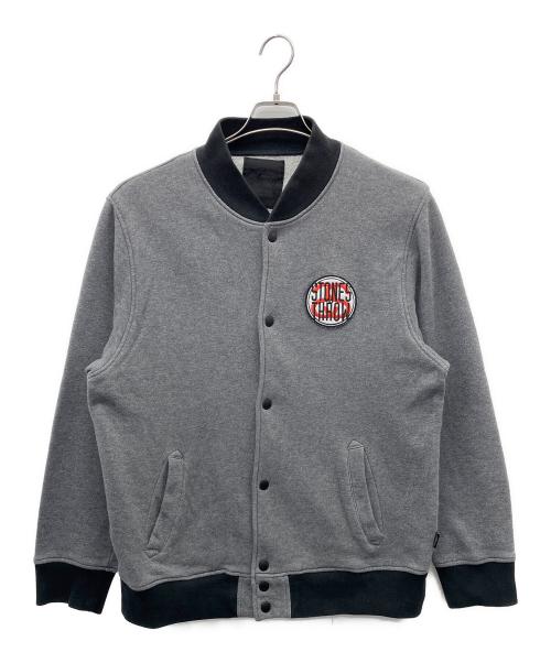 stussy（ステューシー）stussy (ステューシー) スタジャン グレー サイズ:ＸＬの古着・服飾アイテム
