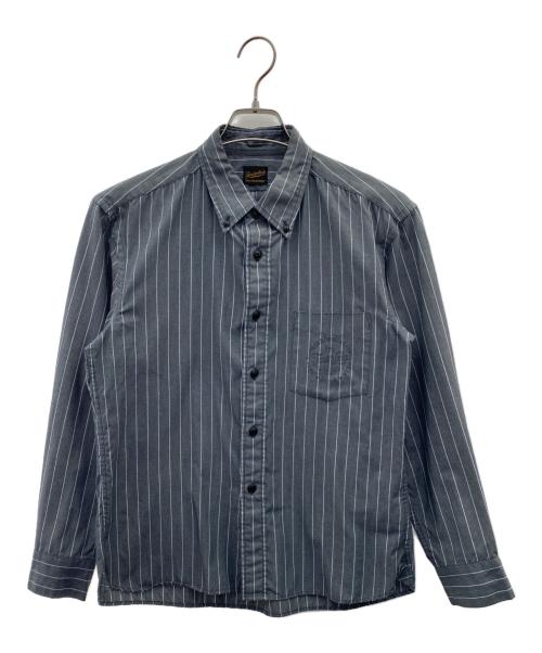 TENDERLOIN（テンダーロイン）TENDERLOIN (テンダーロイン) 長袖シャツ グレー×ホワイト サイズ:Ｓの古着・服飾アイテム