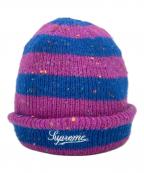 SUPREMEシュプリーム）の古着「Stripe Speckle Beanie」｜パープル×ブルー