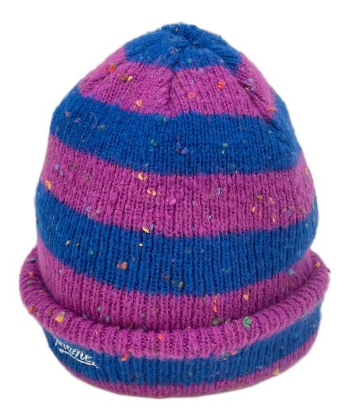 SUPREME（シュプリーム）SUPREME (シュプリーム) Stripe Speckle Beanie パープル×ブルーの古着・服飾アイテム