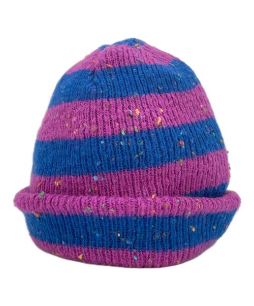 SUPREME（シュプリーム）SUPREME (シュプリーム) Stripe Speckle Beanie パープル×ブルーの古着・服飾アイテム