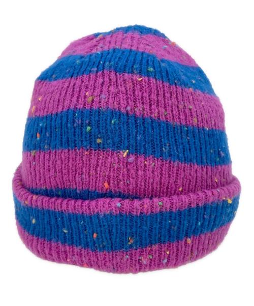 SUPREME（シュプリーム）SUPREME (シュプリーム) Stripe Speckle Beanie パープル×ブルーの古着・服飾アイテム