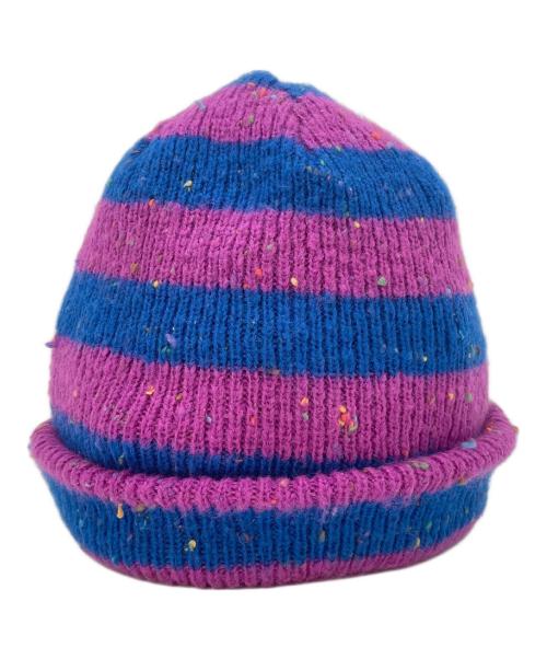 SUPREME（シュプリーム）SUPREME (シュプリーム) Stripe Speckle Beanie パープル×ブルーの古着・服飾アイテム