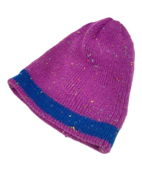 SUPREME（シュプリーム）SUPREME (シュプリーム) Stripe Speckle Beanie パープル×ブルーの古着・服飾アイテム