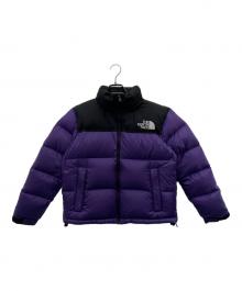 THE NORTH FACE（ザ ノース フェイス）の古着「ダウンジャケット」｜パープル×ブラック