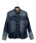 BURBERRY BLACK LABELバーバリーブラックレーベル）の古着「長袖シャツ」｜ブルー