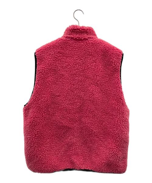 stussy（ステューシー）stussy (ステューシー) ボアベスト ブラック×ピンク サイズ:Ｌの古着・服飾アイテム
