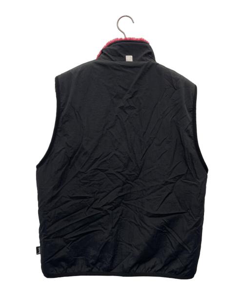stussy（ステューシー）stussy (ステューシー) ボアベスト ブラック×ピンク サイズ:Ｌの古着・服飾アイテム