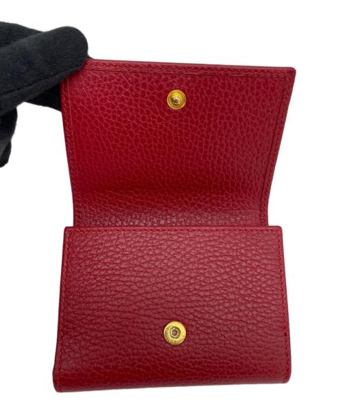 GUCCI（グッチ）GUCCI (グッチ) 3つ折り財布 レッドの古着・服飾アイテム