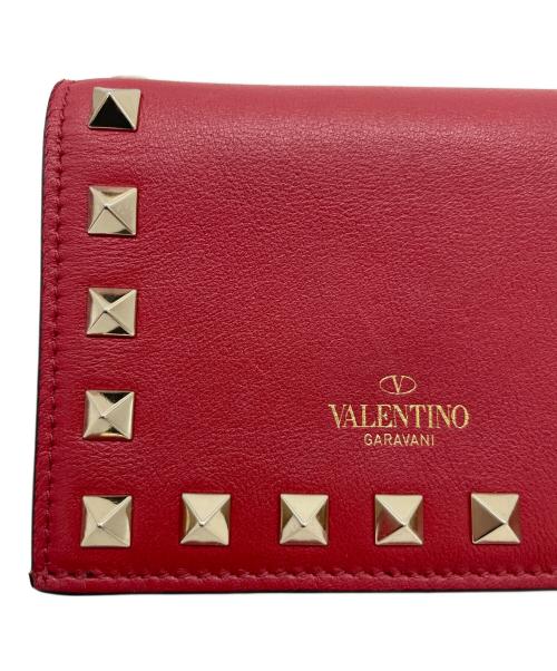 VALENTINO GARAVANI（ヴァレンティノ・ガラヴァーニ）VALENTINO GARAVANI (ヴァレンティノ・ガラヴァーニ) 2つ折り財布 レッドの古着・服飾アイテム