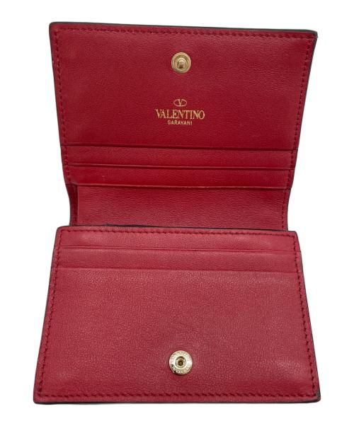 VALENTINO GARAVANI（ヴァレンティノ・ガラヴァーニ）VALENTINO GARAVANI (ヴァレンティノ・ガラヴァーニ) 2つ折り財布 レッドの古着・服飾アイテム