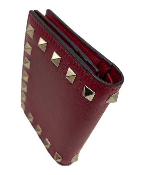 VALENTINO GARAVANI（ヴァレンティノ・ガラヴァーニ）VALENTINO GARAVANI (ヴァレンティノ・ガラヴァーニ) 2つ折り財布 レッドの古着・服飾アイテム
