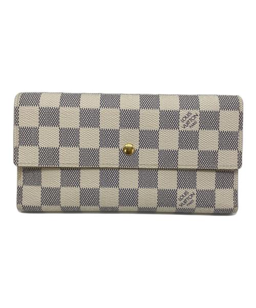 LOUIS VUITTON（ルイ ヴィトン）LOUIS VUITTON (ルイ ヴィトン) 長財布 ベージュ×ブルーの古着・服飾アイテム