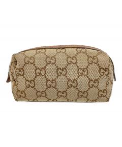 中古・古着通販】GUCCI (グッチ) オールドGGスプリームポーチ ブラウン