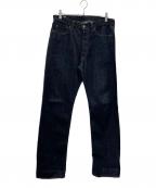 MOMOTARO JEANS×THRASHER桃太郎ジーンズ×スラッシャー）の古着「デニムパンツ」｜インディゴ