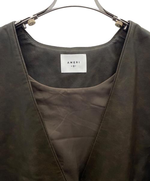 Ameri VINTAGE（アメリヴィンテージ）Ameri VINTAGE (アメリヴィンテージ) フリンジフェイクレザーベスト ブラウン サイズ:Ｍの古着・服飾アイテム