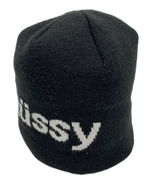 stussy（ステューシー）stussy (ステューシー) HELVETICA JACQUARD BEANIE ブラックの古着・服飾アイテム